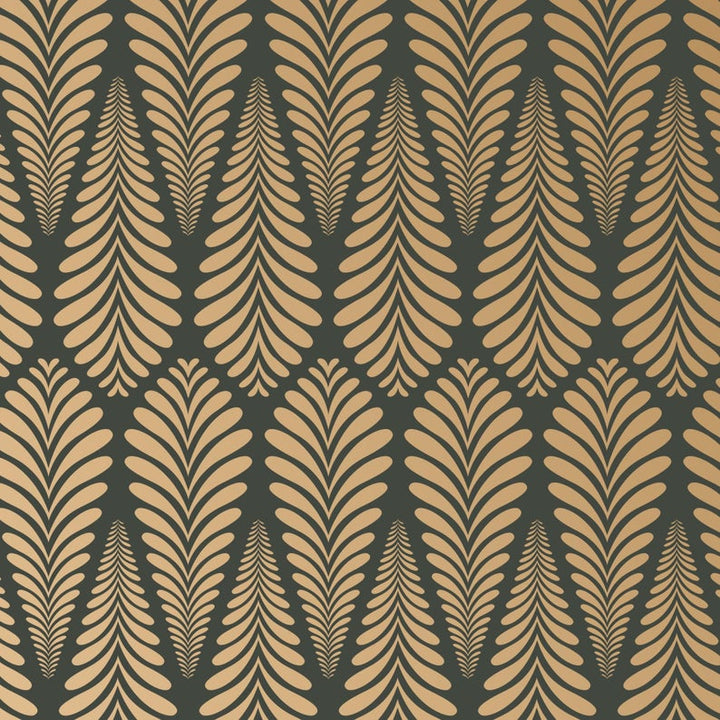 art deco leaves stencil for painting furniture - stencilup.co.uk