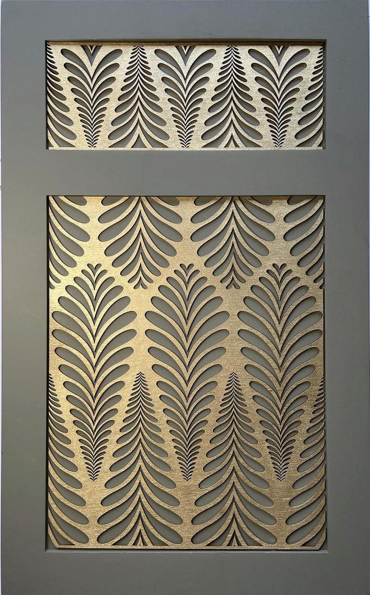 Art Deco leaf wooden panel - stencilup.co.uk