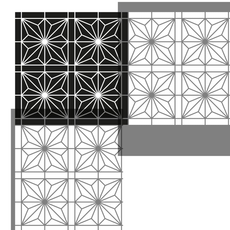 DIAMOND TILES  craft stencil