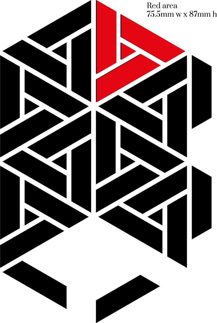 oriental triangle lattice craft stencil for painting furniture - stencilup.co.uk