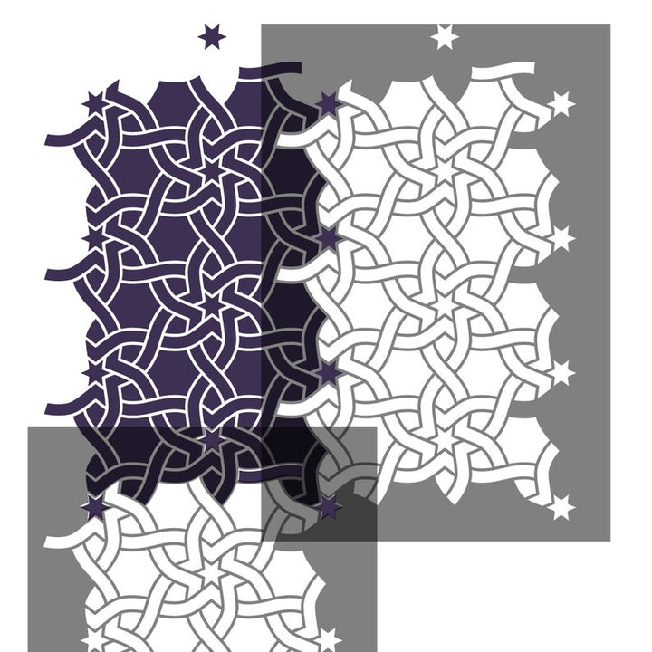 Weaved Stars Moroccan stencil for painting