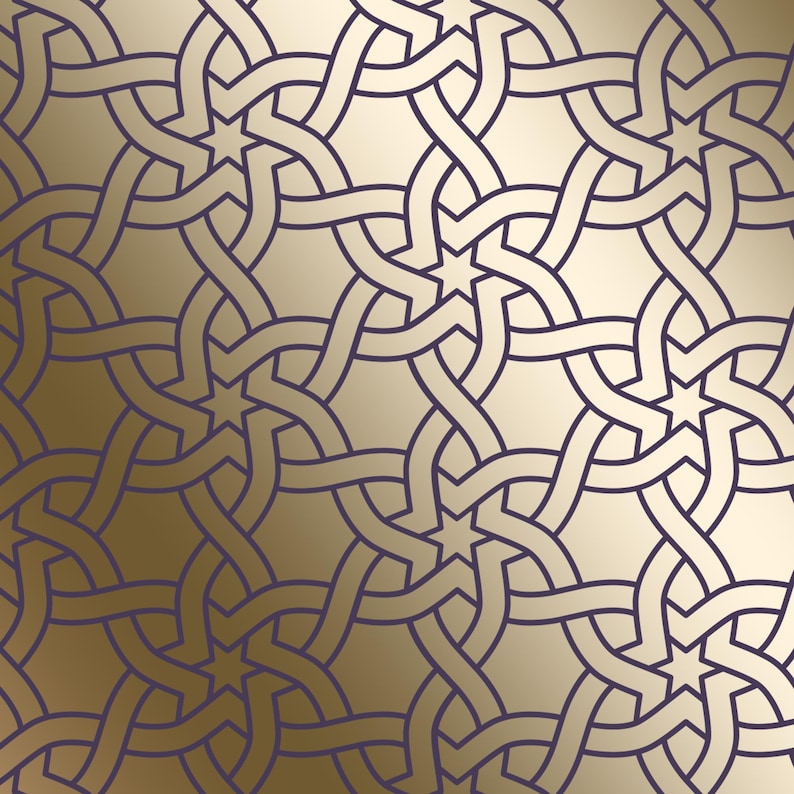 Weaved Stars Moroccan stencil for painting