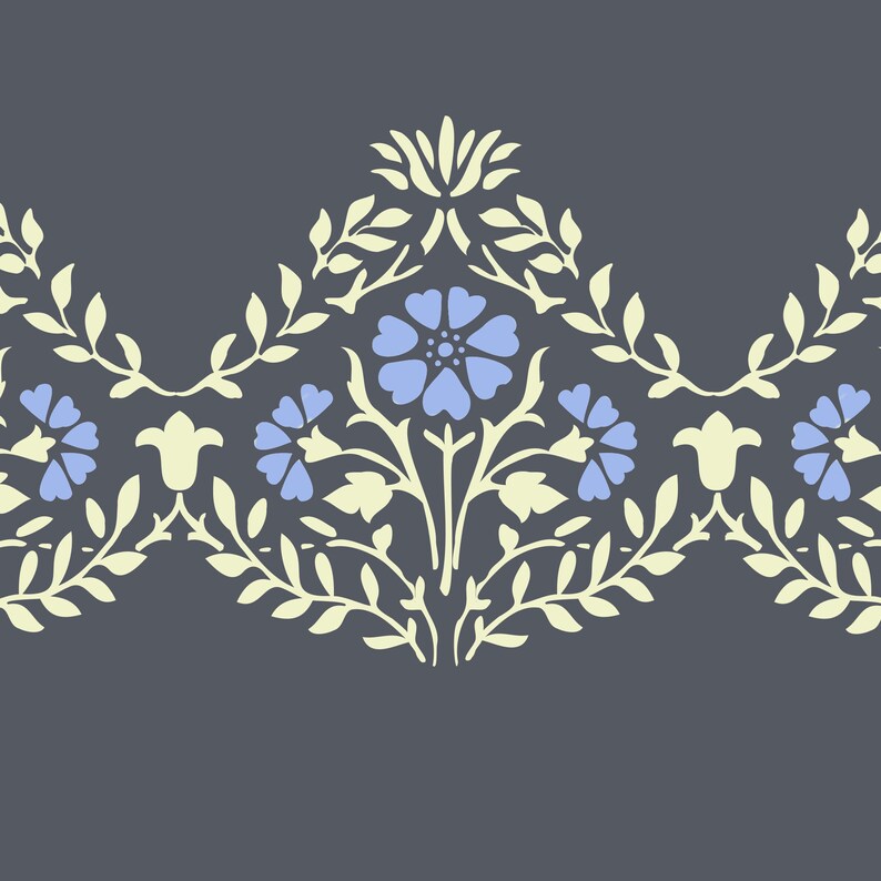 William Morris Bellflower stencil - stencil.co.uk