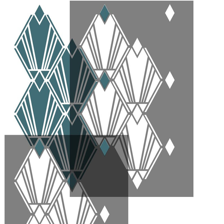 Metropolis Art Deco stencil for painting furniture and crafts - stencil.co.uk