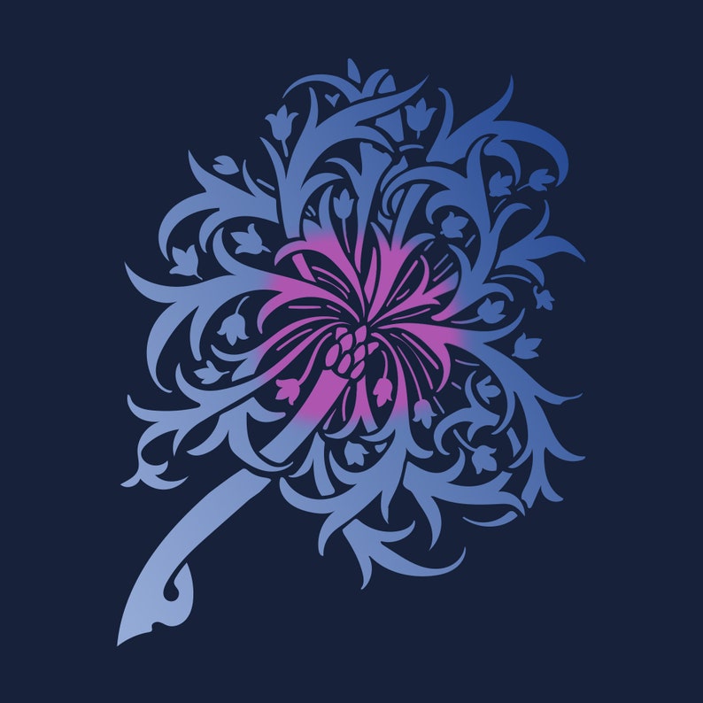 William Morris stencil - Seaweed stencil - stencilup.co.uk