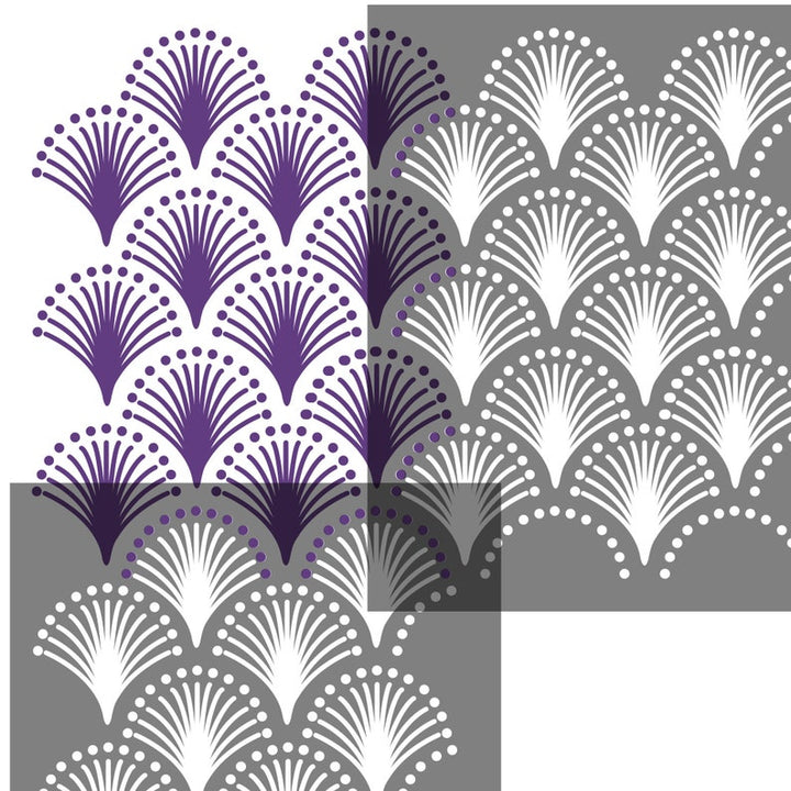 Dotty Deco Arches furniture stencil - Art Deco stencil for painting - stencil.co.uk