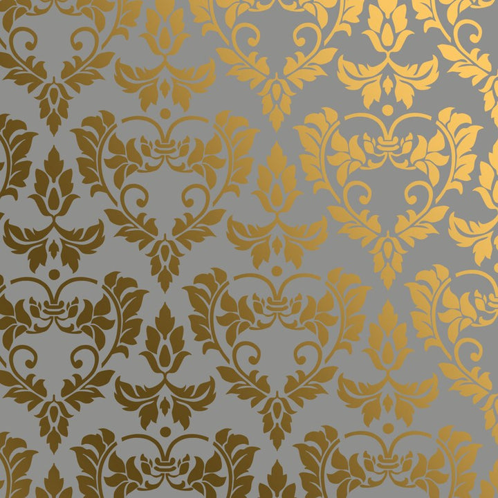 Damask Hearts - damask stencil for painting - stencil.co.uk