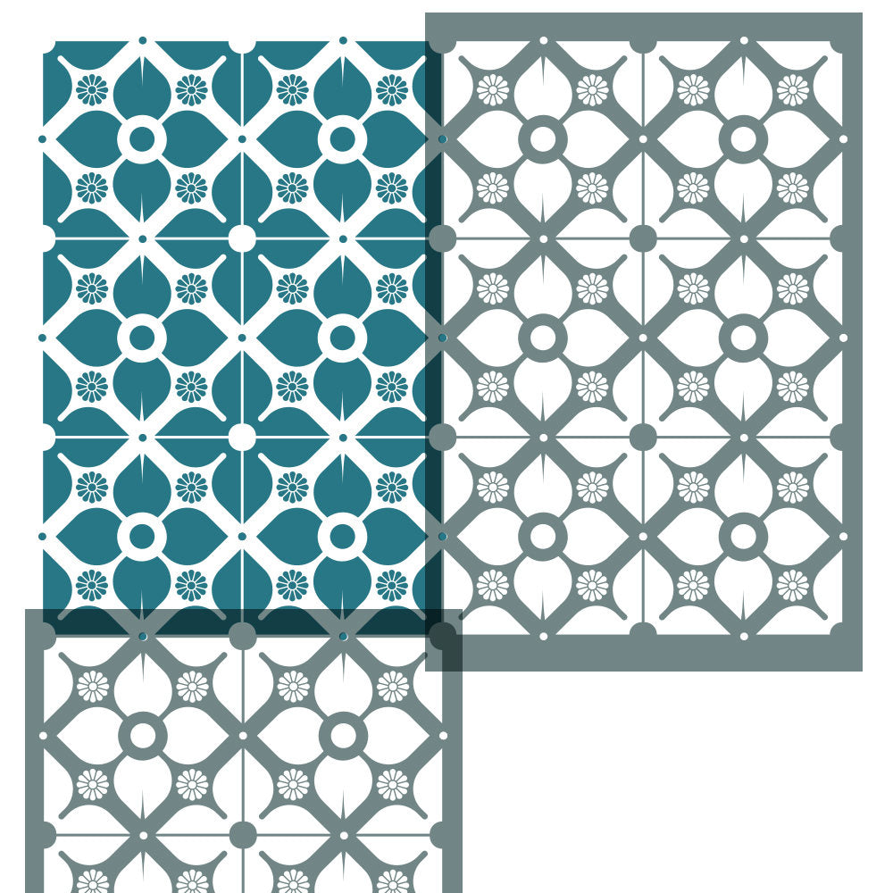 Amari tile stencil overlay - stencilup.co.uk