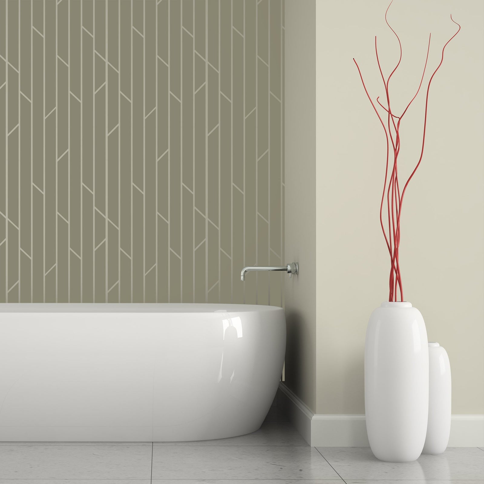 Broken lines geometric stencil - stencil.co.uk