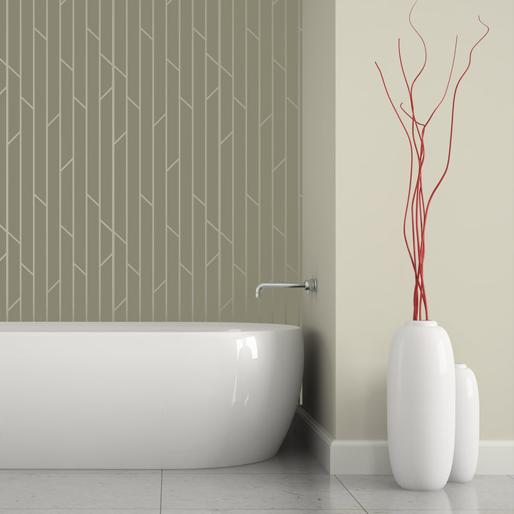 Broken lines geometric stencil - stencil.co.uk