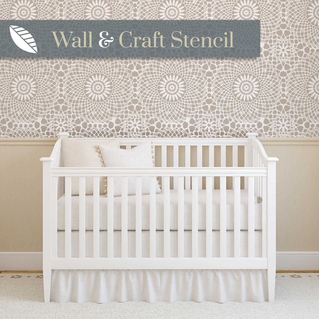 Lace stencil for wall painting - stencil.co.uk
