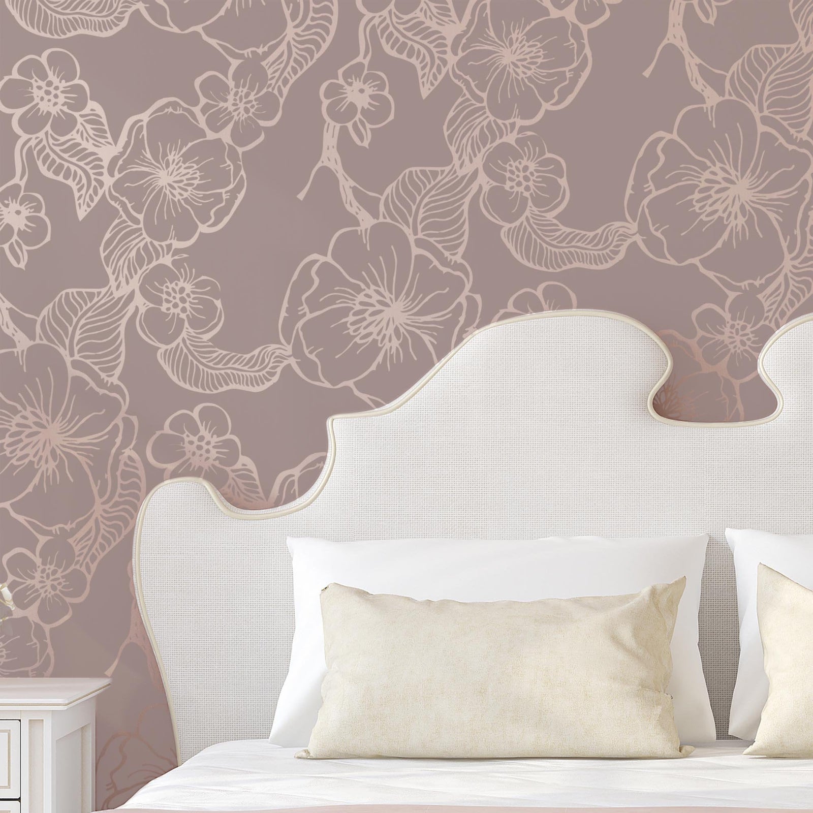 Hibiscus wall stencil for painting