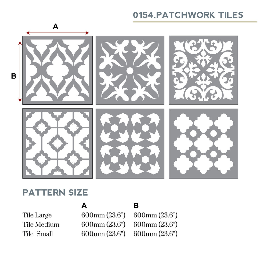 Patchwork Tile Stencil Set