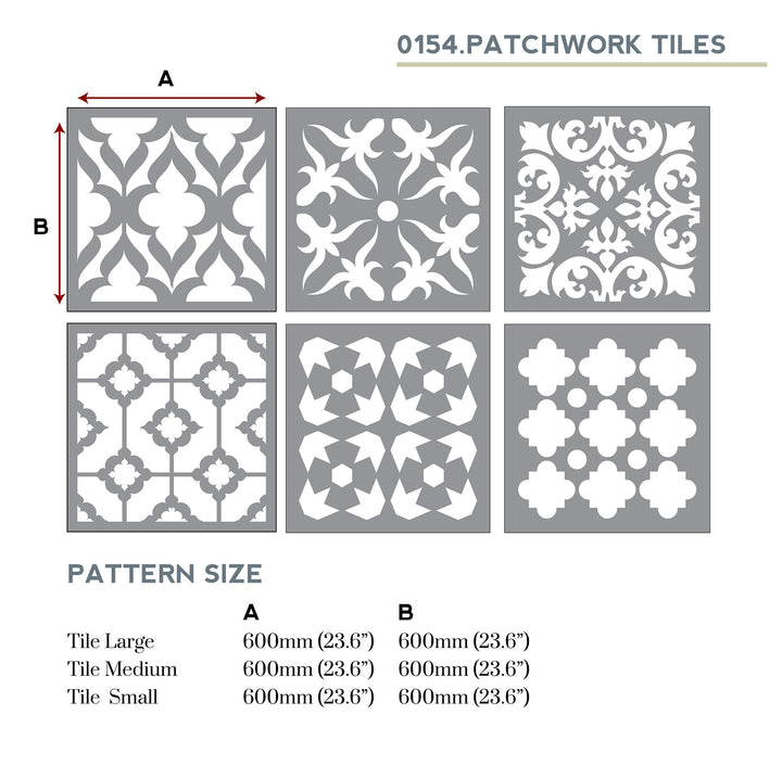 Patchwork Tile Stencil Set