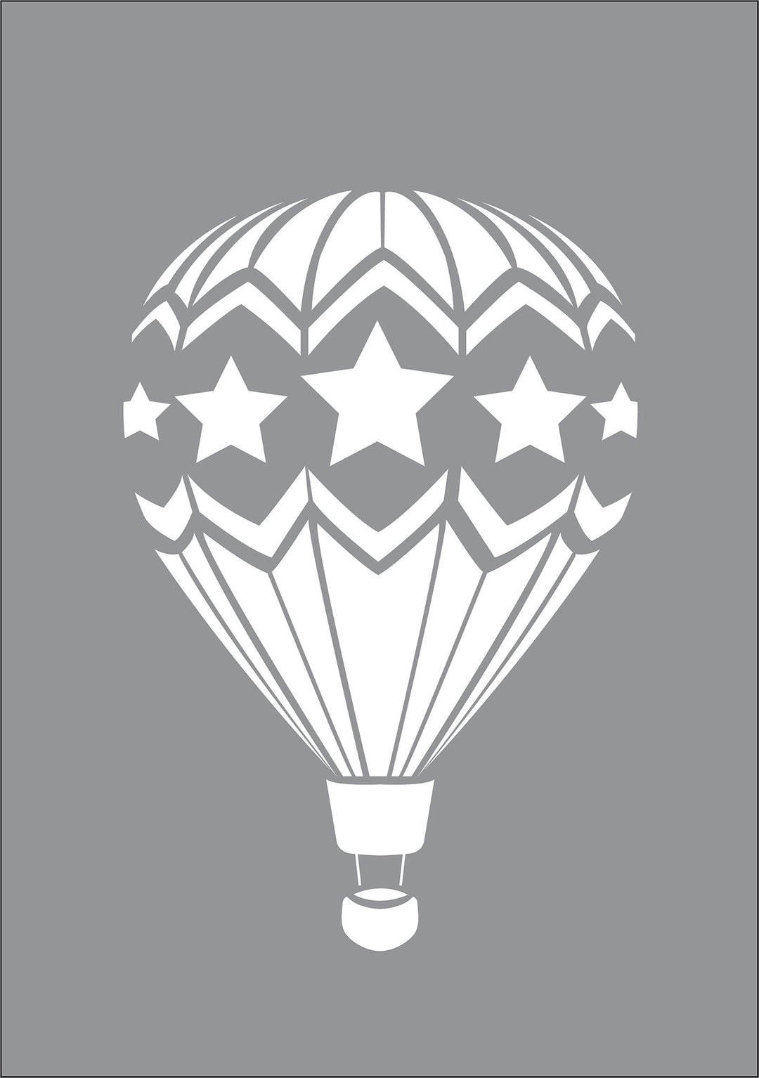 Hot Air Balloons Wall Stencil