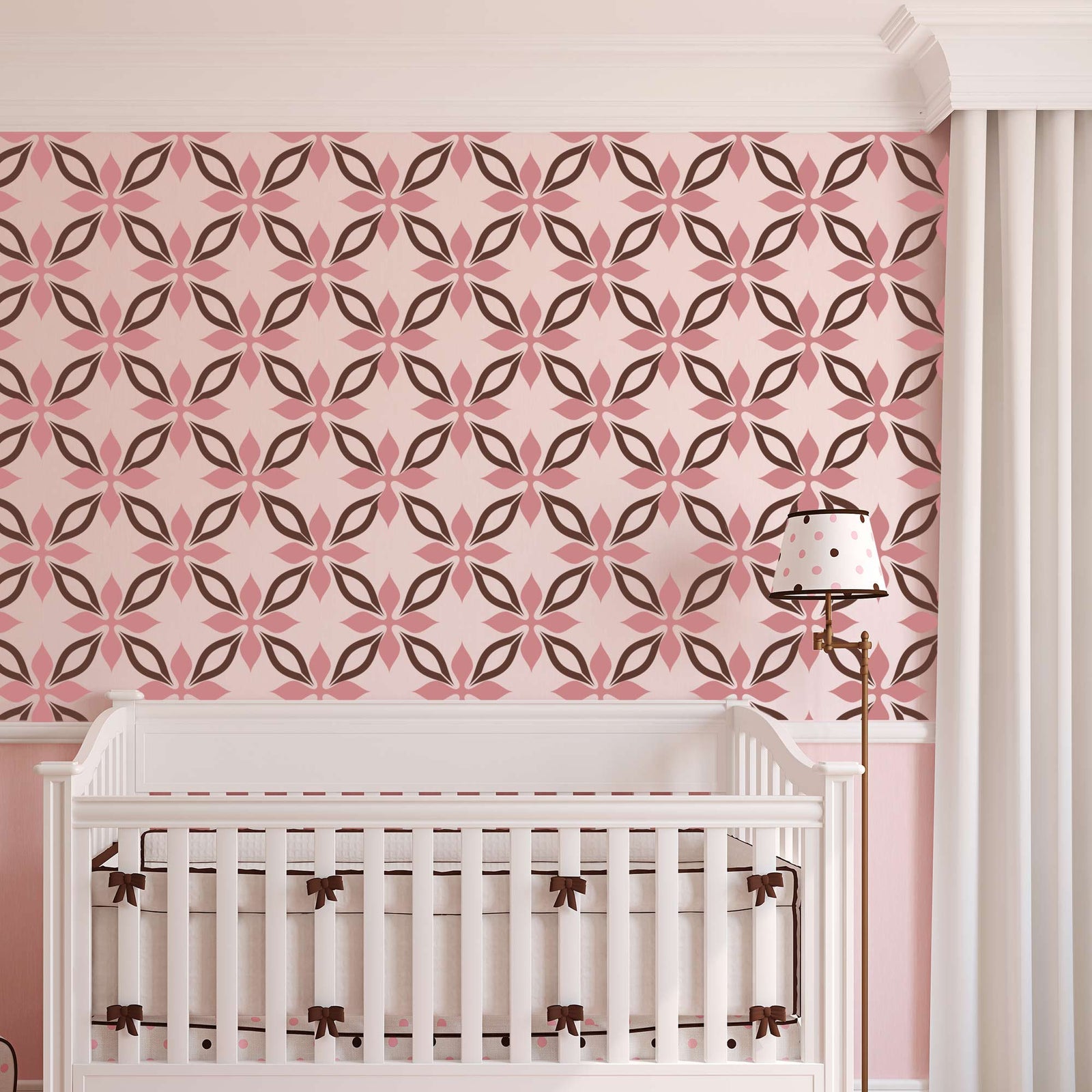 floral wall stencil  - stencilup.co.uk