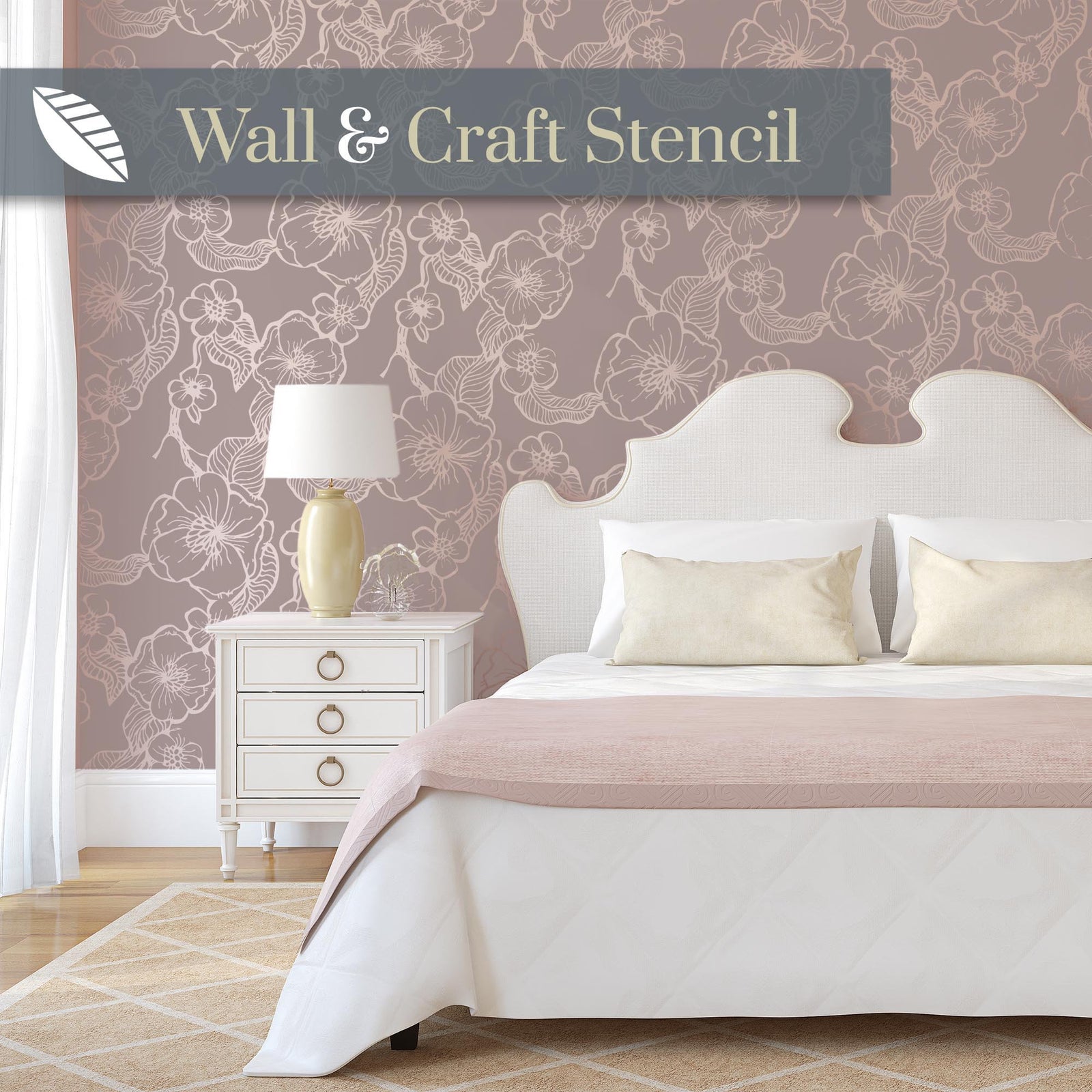 Hibiscus Wallpaper stencil