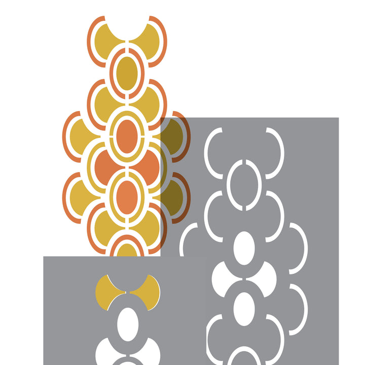 seventies wallpaper stencil