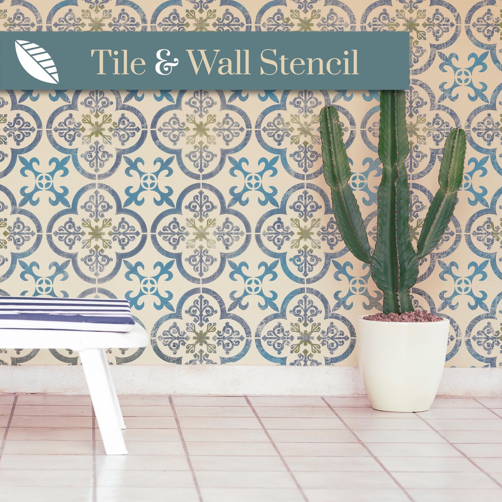 Tile stencil for painting