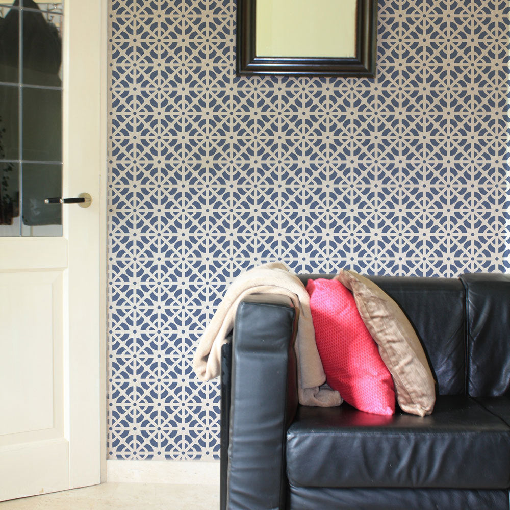 Arco moroccan wall stencil