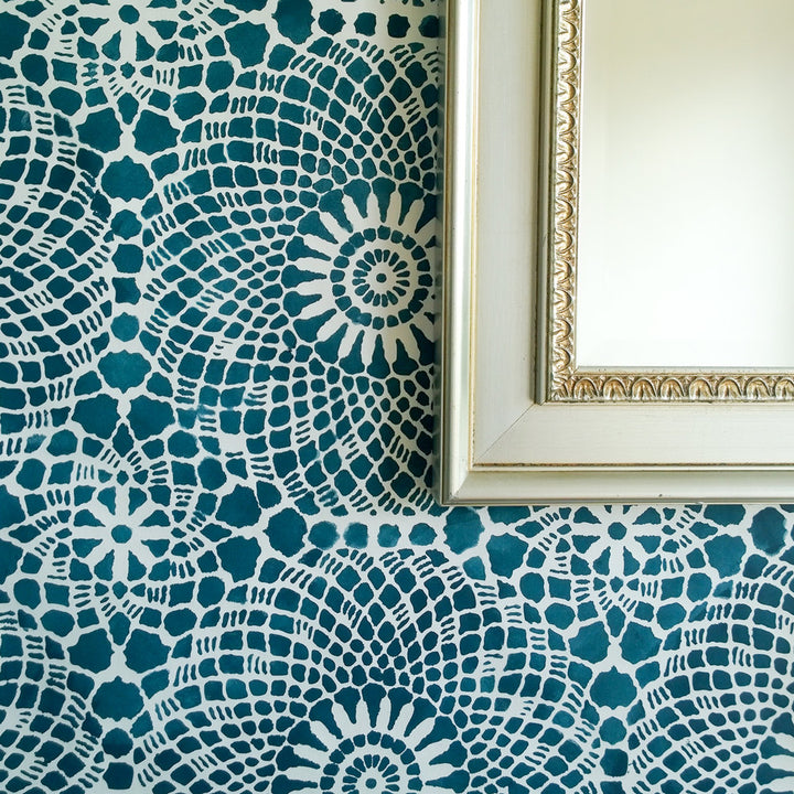 Vintage lace wall stencil - stencil.co.uk