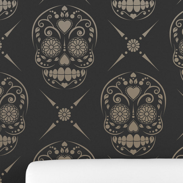 Candy Skull Wall Stencil