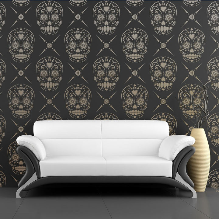 Candy Skull Wall Stencil