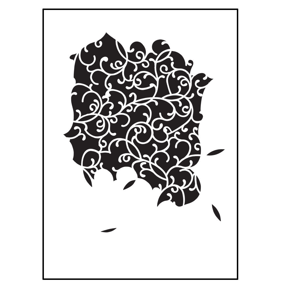 Italian scroll classic painted wall stencil