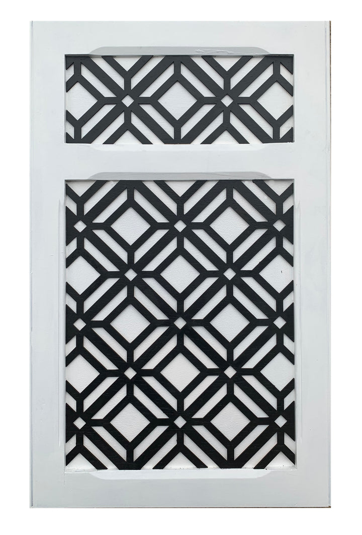 Tilted Square Lattice wooden inlay / onlay